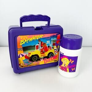 Vintage 1995 Barbie Baywatch Lunchbox and Thermos